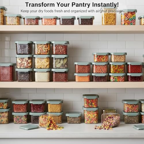 Image of Raawan Plastic Storage Containers Set for Kitchen | Leak-Proof Pantry Organizers for Grains, Pulses, Cereals, and Dry Fruits | Durable, Space-Saving Design (4, 510)