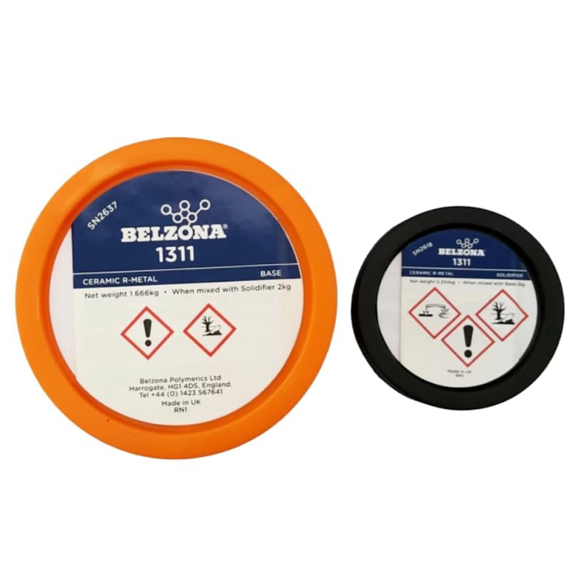 Belzona 1311 Ceramic R-Metal 2kg Kit Metal Repair Composite Epoxy Resin Based Structural Adhesive Protection Against Erosion Corrosion Chemical Resistance Solvent Free Room Temperature Cure