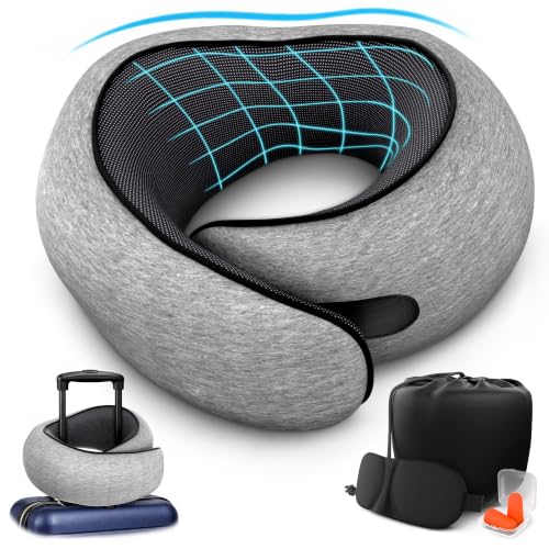 Image of Travel Neck Pillows for Airplanes, 4-in-1 Set, 360 G-Shape