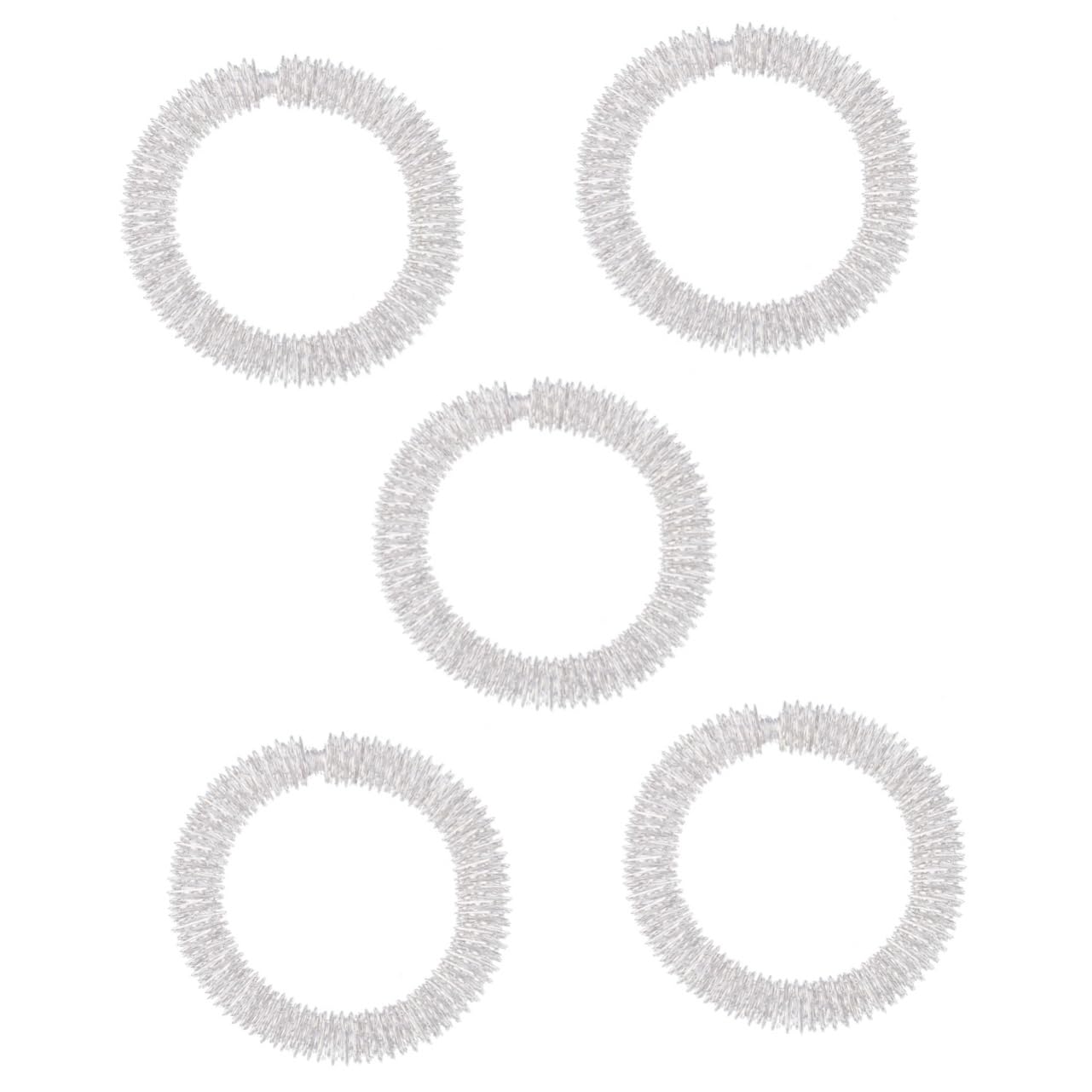 OHPHCALL 5pcs Metal Ring Acupressure Massage Rings Chinese Bracelet Accupressure Ring Spiky Sensory Bracelet Massage Bracelet Acupressure Massagers Pressure Rings for Fingers Hand Massagers