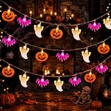 Guirnalda de luces de Halloween,3M 30LED Cadena de luces de Calabazas, Guirnalda Luces a Batería para exterior, interior, fiesta, jardín, Halloween decoración
