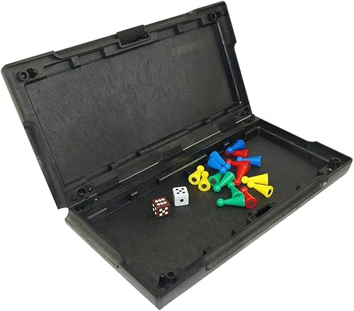 Miniatura 4 de KOKOSUN Ludo - Juego de mesa de juego de 9.5 pulgadas, plegable magnético, juego de estrategia clásico de viaje para niños y adultos (esquina