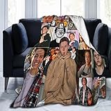 Carl Role Gallagher Überwurfdecke, ultraweich, Flanell-Fleece, leichte Überwurfdecke, warme Klimaanlage, Decke für Couch, Sofa, Bett, 203 x 152 cm