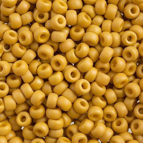 Miyuki Seed Bead 6/0 Frosted Glazed/Rainbow Yellow Matte AB 250Grams of Japanese Glass Beads