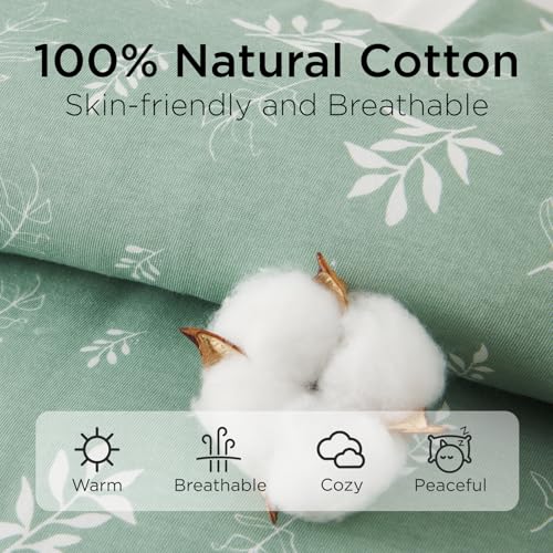 Image of Duomiaomiao 2.5 TOG Baby Sleep Sack 100% Cotton Winter Long Sleeve Baby Wearable Blanket, Super Warm Quilted Comfy Toddler Sleeping Bag