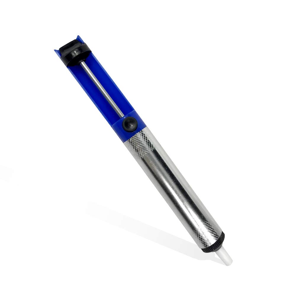 1 pz Alluminio Saldatura Ventosa Dissaldatura Pompa Strumenti Aspirazione Stagno Penna Rimozione Dispositivo Blu Vuoto Saldatore Dissaldatore Strumenti manualiProfessionale