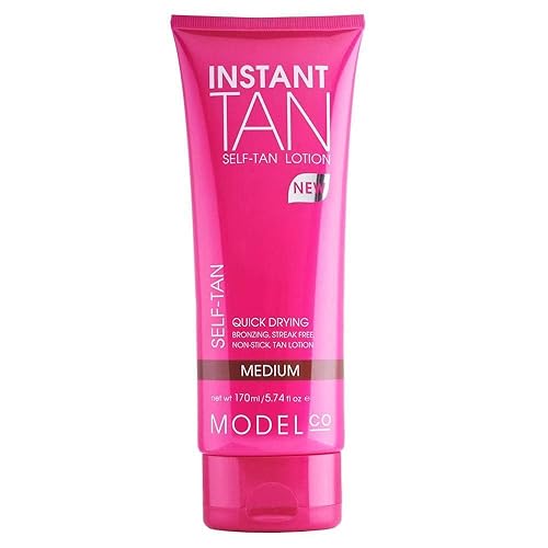 ModelCo Loción autobronceadora instantánea sin sol de aspecto natural, infundida con aceite de argán, aloe vera y aceite de coco, perfecta para