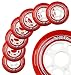 Inline Skate Wheels Hyper XTR - 8 Wheels - 84A - Size 80MM - Speed Skating, Fitness and Recreational Wheels (RED, 80MM)