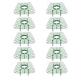 NiuLumea Erdbeerpflanzenstütze mit 4 stabilen Füßen, 5/10 Stück, grüner Kunststoff, Obst- und Gemüsegartenpfahl, Tomaten, Paprika, 45-Grad-Design