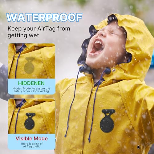 Image of ZORBES 2Pcs AirTag Holder,Waterproof Silicone Airtag Holder with Pin Brooch,Kids Airtag Case GPS Tracker Case Compatible with Apple for Kids Pets Elders Clothing Bag No Air-Tag Included