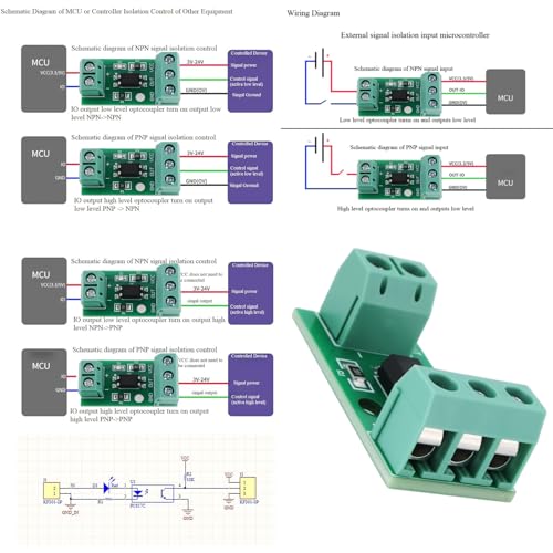 The Lord of the Tools 4X 1-Kanal PC817 Optokoppler-Isolationsmodul (3-5 V) Geeignet für die Signalisolierung von Photoelektrischen Isolatoren