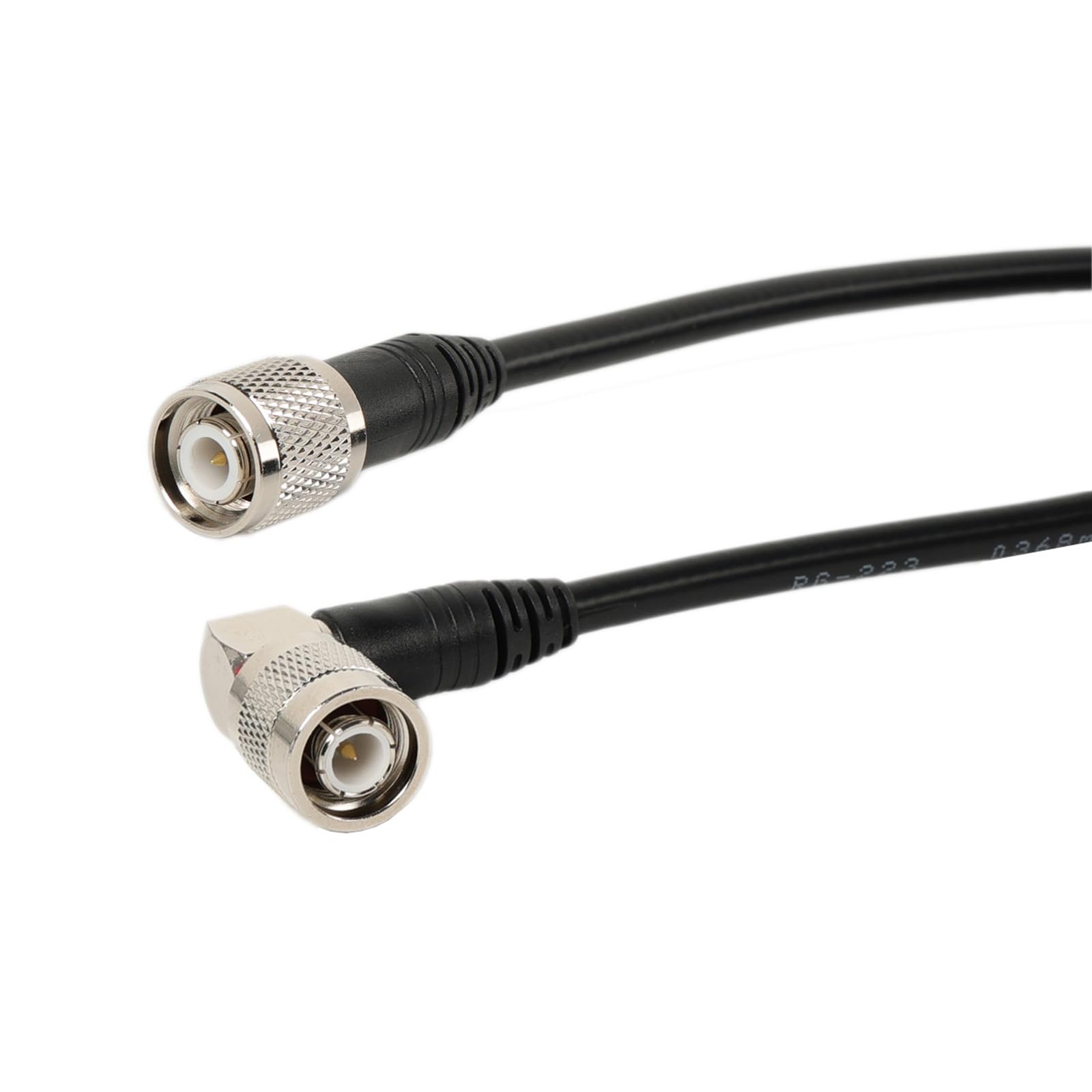 HangTon Cable de antena coaxial blindado de 50 ohmios TNC a TNC en ángulo recto RF señal baja pérdida RG223 10 m
