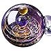 BENECREAT Lampwork Magique Galaxy Or Sable Pendentif Collier, Univers Espace Bijoux Cosmique Planète Etoiles Nuit Ciel Verre Amethyst Collier Charme, 3 Cordes, Cadeau Unique