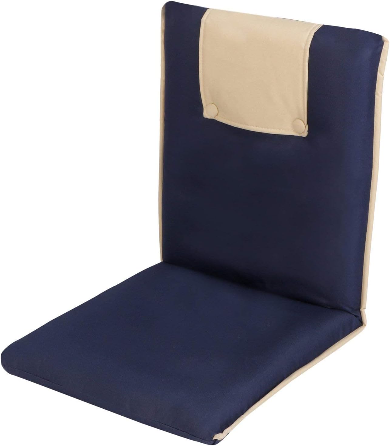 URBAN KINGS Fabric Padded Comfortable, Semi-Foldable, and Versatile, for Meditation, Seminars, Reading, TV Watching Or Gaming, Elegant Design Floor Chair with Adjustable Backrest (Standard, Blue)