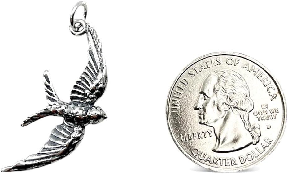 KEVIN N ANNA Sterling Silver Bird Pendant Necklace, 18" - Image 6