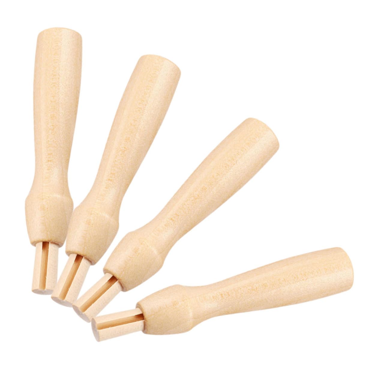 Housoutil 4Pcs Wooden Handles for Felting Needles Ergonomic Replacement Tool for Needle Felting Crafts Design for Easy Use for DIY Projects and Repairs