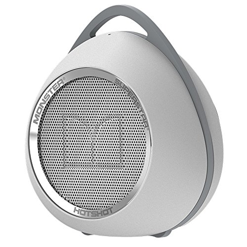 Monster MSP SPSTR HOT BT WHCR WW Superstar Hotshot Portable Bluetooth Speaker, White/Chrome