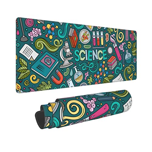 Grand tapis de souris science 80 x 30 cm avec base en caoutchouc - 2
