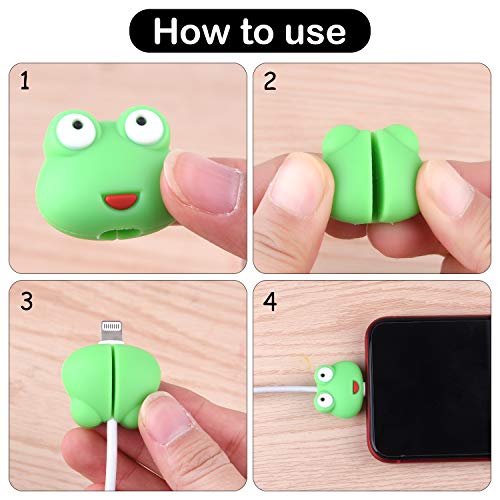 ASTARON 6Pcs Animal Cable Protectors for iPhone/iPad, Phone USB Charger Cable Saver Cable Wire Protector,Phone Accessory Protect Charging Cable - Thumbnail 5