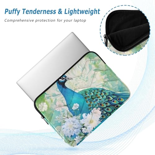 Funda para portátil 13-14 pulgadas impermeable con diseño pavo real miniatura 5