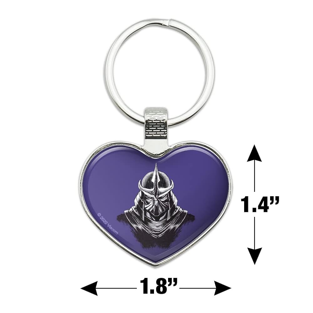 Amazon.com: TMNT Shredder Head Keychain Heart Love Metal Key