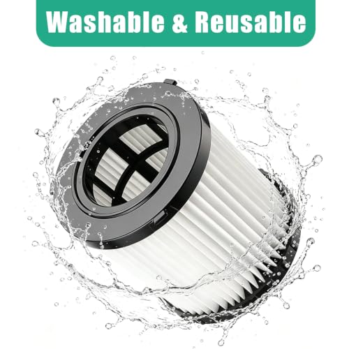 Image of 2 Pack DCV5801H HEPA Filters Replacement for DEWALT DCV580 DCV581H DCV5801H 20V MAX Wet /Dry Vacuum with 3 Foam Sleeve Filters