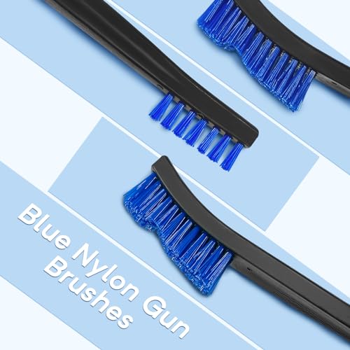 Image of Nylon Brush Set, 10 Pack Double-Ended Nylon Brushes for Cleaning | Blue 7-inch Detail Brushes for Cleaning Gun Parts, Tools, Metal Fixtures, Grooves, Corners and Tight Spaces