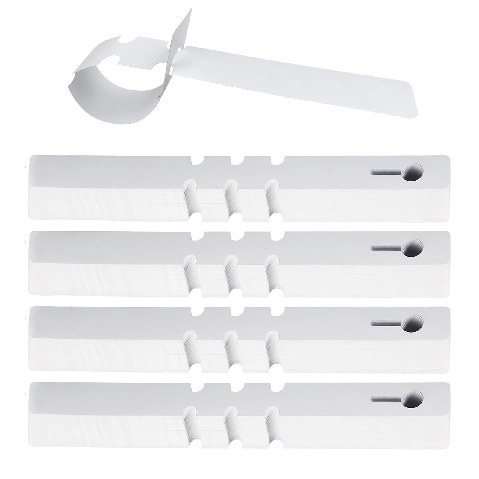 400 Piezas Etiquetas Plantas de Plástico, Colgantes Etiqueta Jardinería Impermeables, Etiqueta Jardinería Impermeables, 21 * 2 cm, para Jardín, para Guardería y Huerto, Blanco
