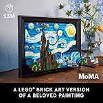 LEGO Ideas Vincent Van Gogh La Nuit Étoilée - Ensemble de Construction pour Adultes, Âges 18+ - Décor mural d'art de maison magnifiquement détaillé - Cadeau pour Hommes et Femmes - 21333