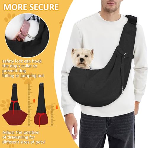 Tragetuch Hund, Hundetragetasche Kleiner Hund, Hundetasche bis 7 kg, Welpen Tragetuch für Hunde und Katzen Spaziergänge und Aktivitäten im Freien (A)