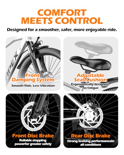 Powerful 26 Inch 1500W Electric Bike for Adults for Fast Commuting - Image 4