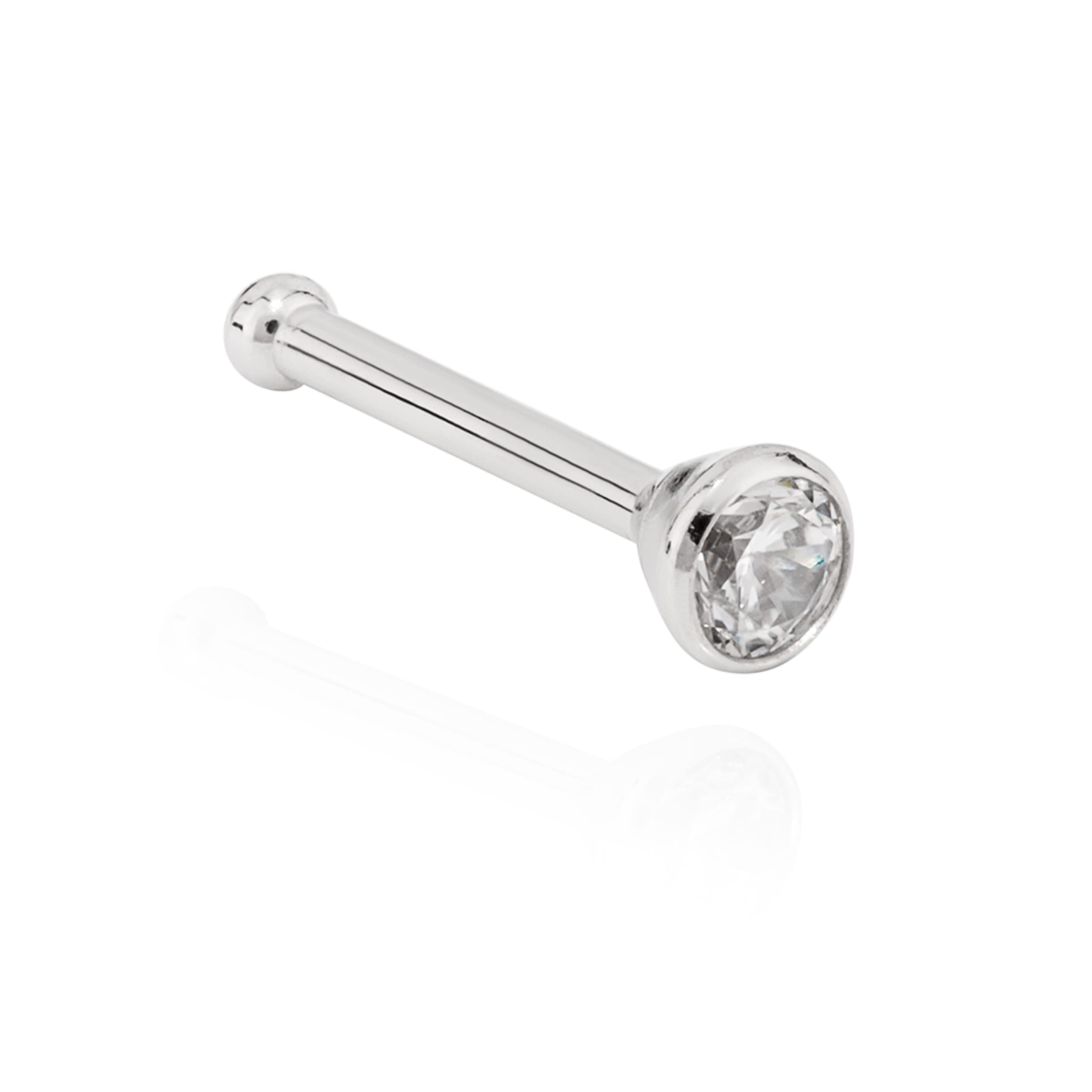 Piercing Nez FECTAS 18g - Acier Chirurgical - Diamant CZ 1.5mm - Lot De 3 - Argent Or Noir