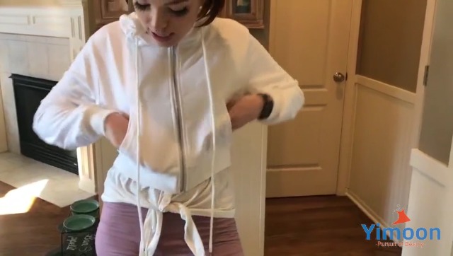 Yimoon Women's Casual Workout Long Sleeve Crop Tops Zip Up Hoodies Sweatshirts P 3254 - View #7