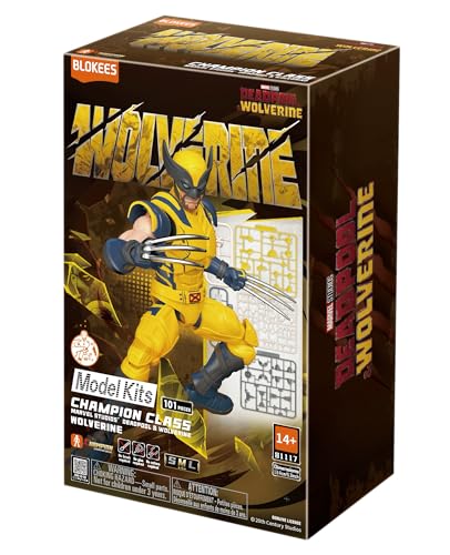 Image of BLOKEES - Marvel Studio's Deadpool & Wolverine - Champion Class - CC05 - Wolverine Model Kit - Assembly Required - No Tools - No Cutting - No Glue - No Paint - Age 14+