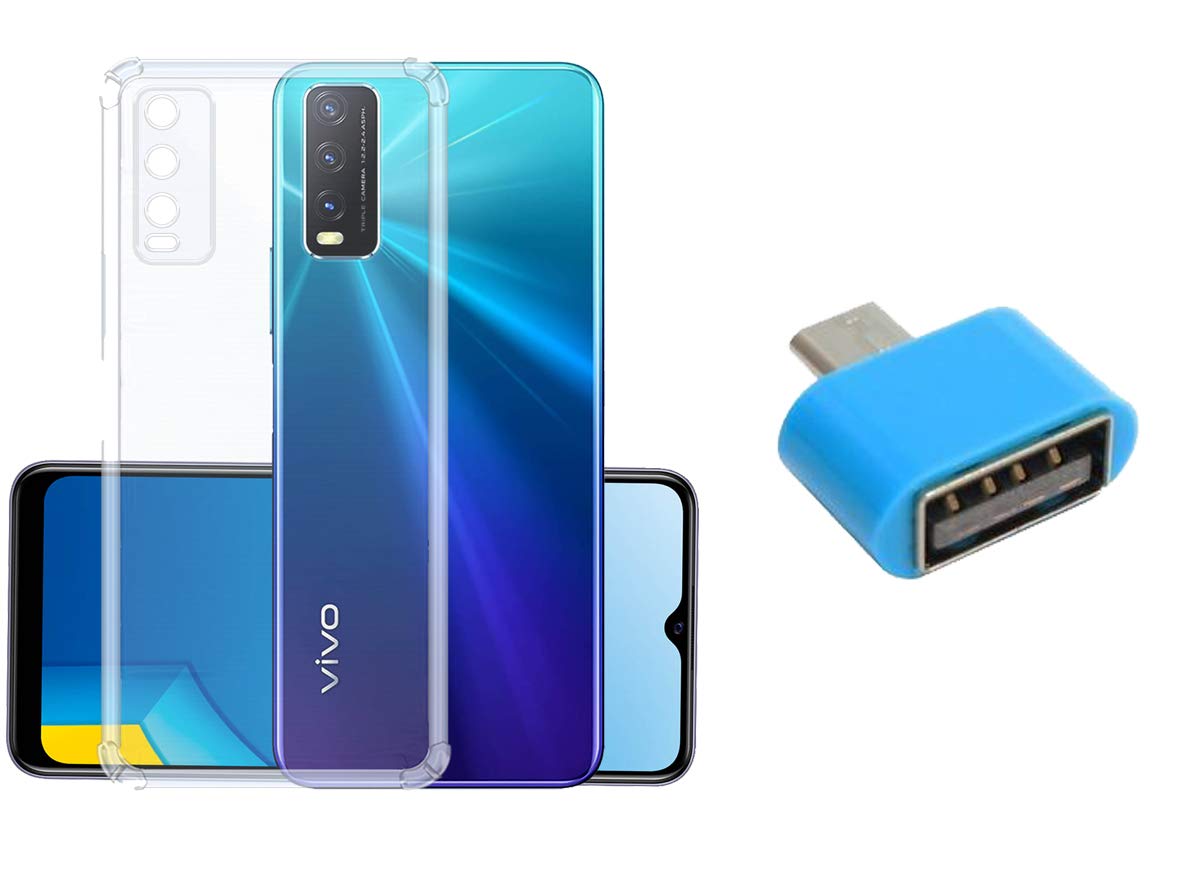 YOFO Silicone Transparent Back Cover for Vivo Y20G / Vivo Y12s Shockproof Bumper Corner, Ultimate Protection with Free OTG Adapter (B08ZJ571Y4) Amazon Price History, Amazon Price Tracker