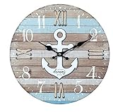 reloj pared marinero Vendido y Enviado por CAPRILO Reloj de Pared Decorativo de Madera Multicolor Ancla Marinera a Elegir. Adornos. Decoración Hogar. Muebles Auxiliares. Menaje . Regalos Originales. 34 x 4 x 34 cm. (Ancla Blanca)