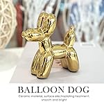 Notakia Cute Ceramics Balloon Dog Statue Crafts Living Room Desktop Decorations,Handmade Modern Small Ceramic Animal Statue Ornament Home Decor Accents - Image 4