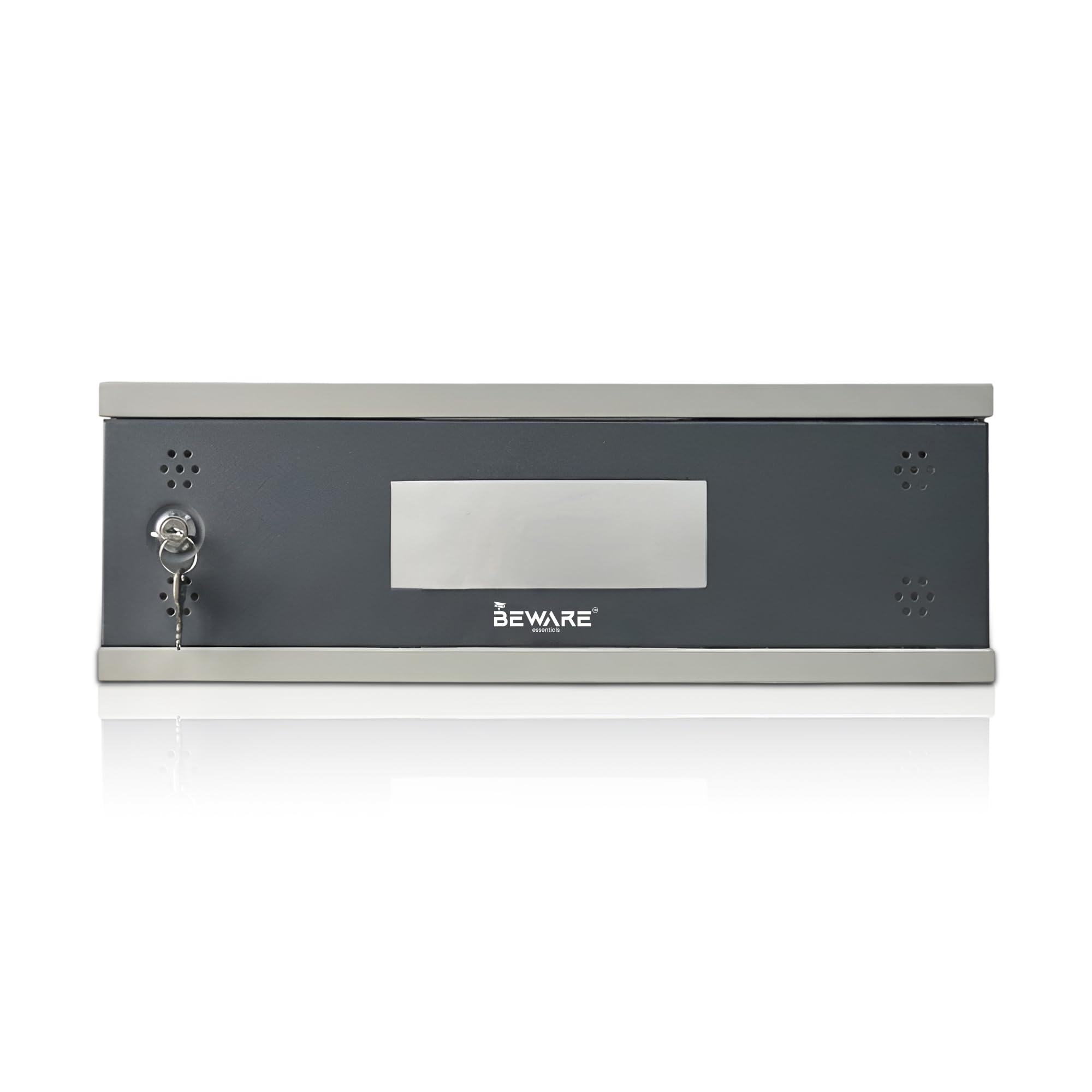 BEWARE 2U Wall Mount CCTV Rack Cabinet | 19 Inch Metal Network Rack for DVR, NVR, Switch & IT Equipment | Lockable Door | Ventilated Design-image-24