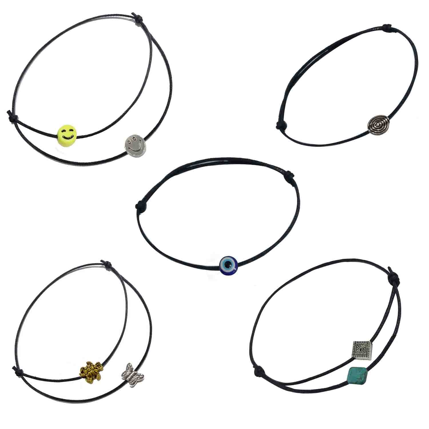 GURJARI JEWELLERS SMILE Oxidised Beads with Cottan Thread Anklet/nazariya anklet (5) (B0B5HCJHQ3) Amazon Price History, Amazon Price Tracker