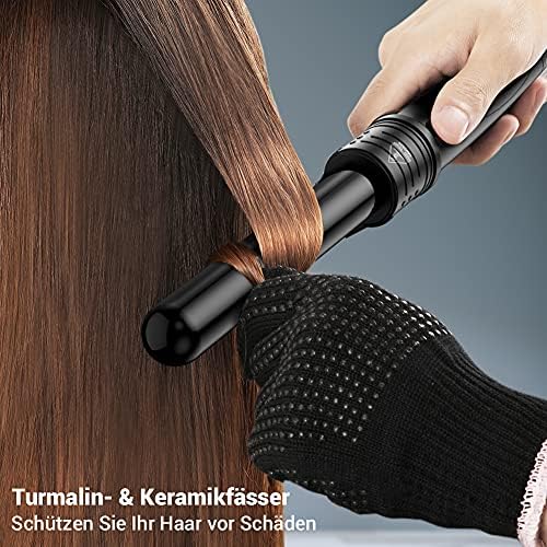Bild 4 - ELEHOT-Store Lockenstab 5 in 1 LCD Keramikbeschichtung Austauschbare Aufsätzen Lockenwickler kit mit Handschuhe Einstellbare Temperatur Schnellaufheizung Lockenstäbe ET-W301