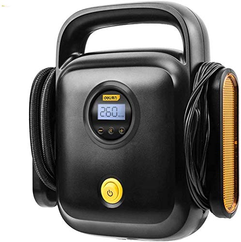 YIQIFEI Car Air Compressor Pump, Portable Automotive Air Pump Air Compressor Car Pumps For Tyres Digital LCD Display and Emergency Led Lighting for Car, Bicycle, Motorcycle, Balls