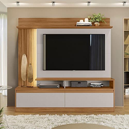 Estante Home para Tv até 60 Polegadas com Led 2 Portas Nt 1295 Notável Móveis Freijó Trend/off White Tx