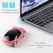 Wireless Car Mouse Small Cool Sports Car Shaped Computer Mice with USB Receiver 3 Buttons 1600DPI Portable Mini Optical Cordless Mouse for Laptop PC Computer Desktop Travel Home School Gift (Pink)