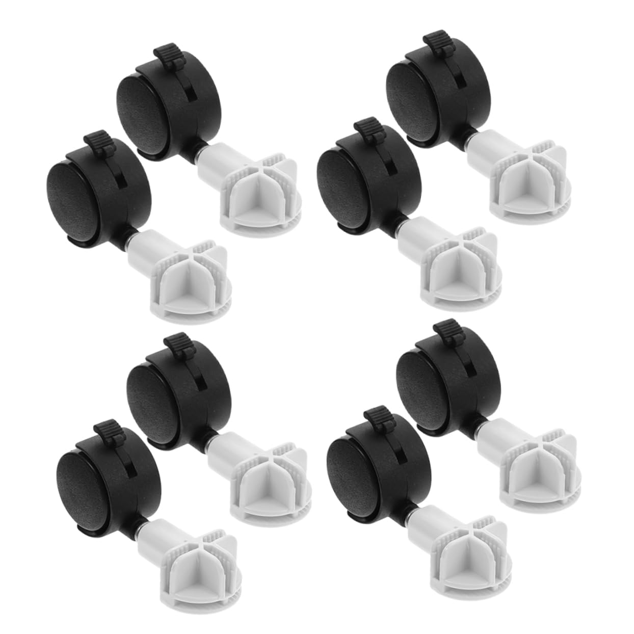 Roulettes pivotantes cage chat transport chariot noir rechange 8 pièces