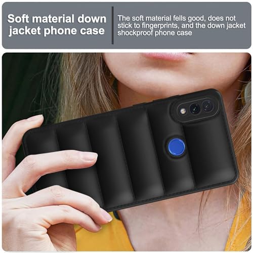 Image of Plus Puffer Case Camera Protection Soft Back Cover for Redmi Note 7 | Redmi Note 7 Pro | Redmi Note 7S - Black