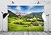 BELECO 7x5ft Fabric Dolomites Alps Mountain Nature Backdrop Picturesque Green Hills Village Grassland Photography Background Bridal Shower Wedding Photo Banner Wallpaper Outdoor Camping Backdrop