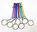 yueton 6pcs Colorful Slim and Long Aluminium Whistles with Key Ring, Emergency Survival Whistle Key Chain, Hiking, Camping, Mountaineering Accessory, Dog Training Whistles