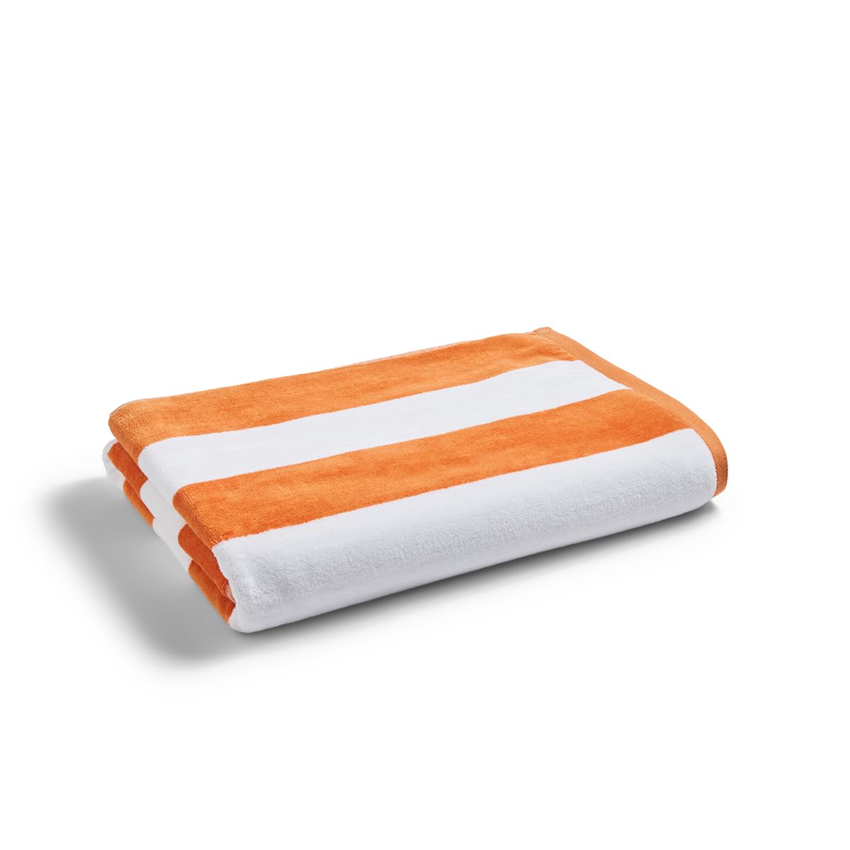 Christy Cabana Stripe Beach Towel | Extra Large | Sand Free | 100% Cotton | Luxury Super Soft Velour Front | Quick Dry Towelling Rear | 100cm x 180cm | Orange