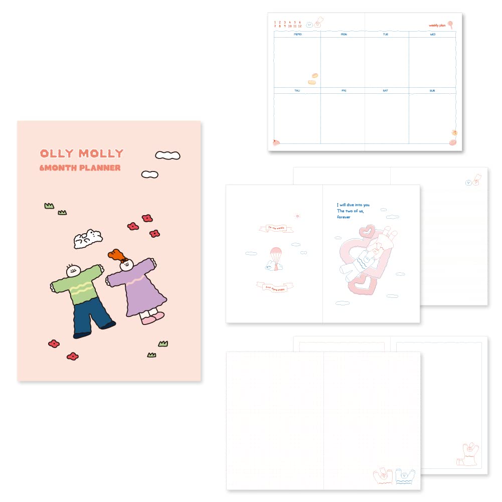 Monolike B6 Olly Molly Diary 6 Month Academic Planner - Take a Rest, Weekly & Monthly Scheduler — image 1