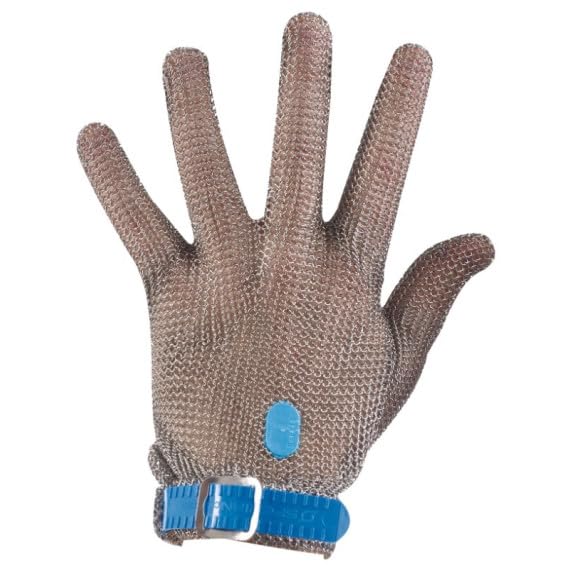 Gant anti-coupure court boucher NK Cote maille acier inox protection main cuisine